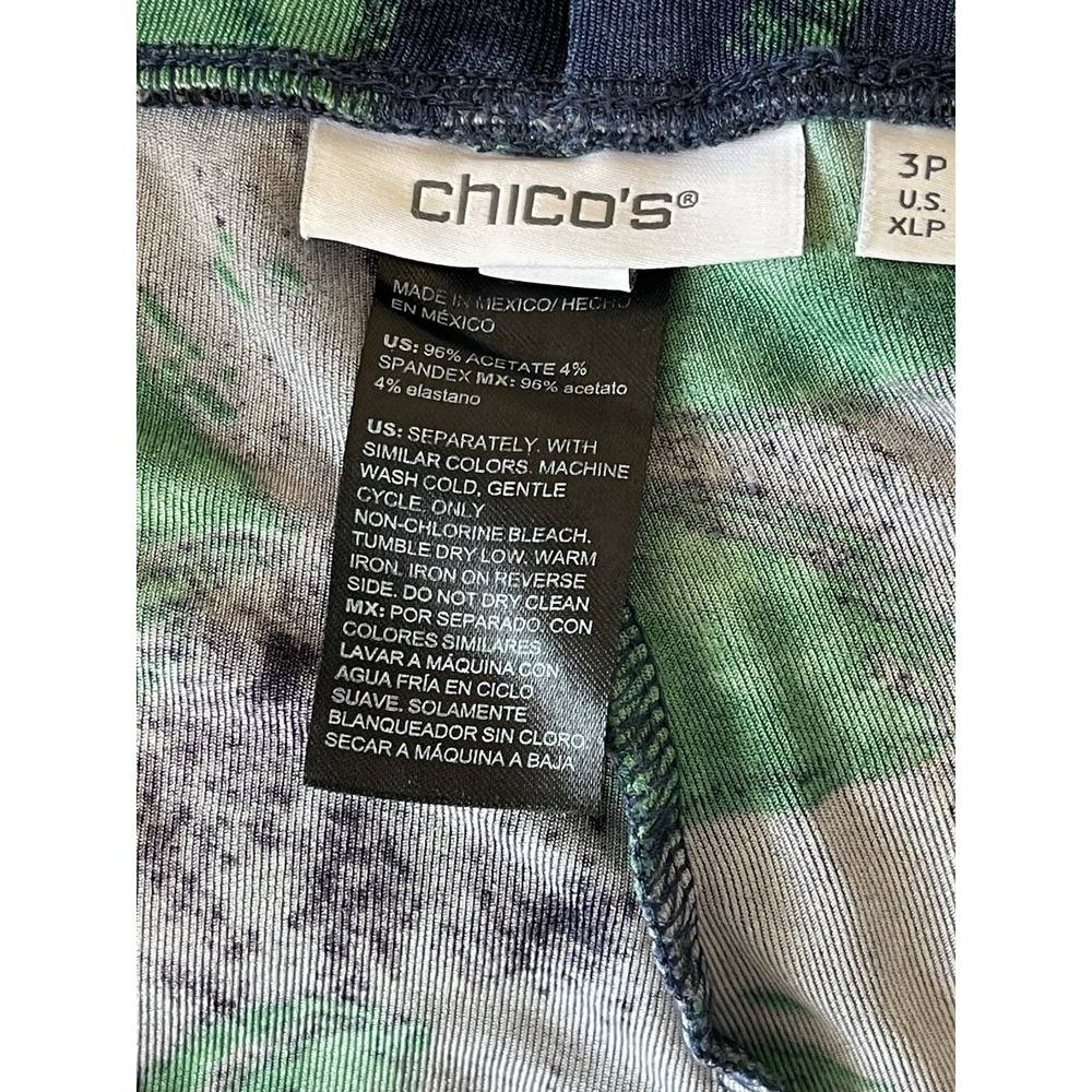 Women's Chicos Travelers Half Moon Crop Wide leg Pants Size XL P Artsy Flowy - Picture 7 of 8